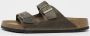 Birkenstock Slipper Arizona 1019313 Khaki Groen Vet Leer Normaal Zacht Voetbed - Thumbnail 6