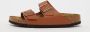 Birkenstock Arizona Slippers Ginger Brown Narrow fit | Cognac | Imitatieleer - Thumbnail 5