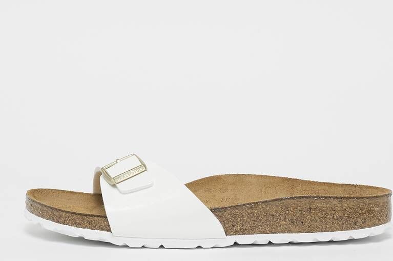 Birkenstock Madrid Birko-flor Lack Sandalen Schoenen patente white maat: 36 beschikbare maaten:36