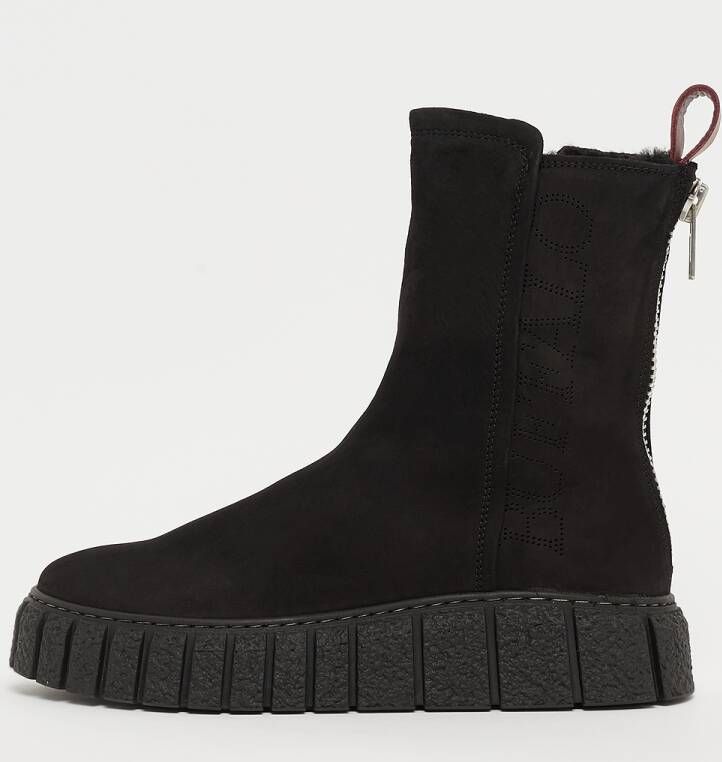 Buffalo Rampa Zip Sneakers Dames Zwart Leer - Foto 2