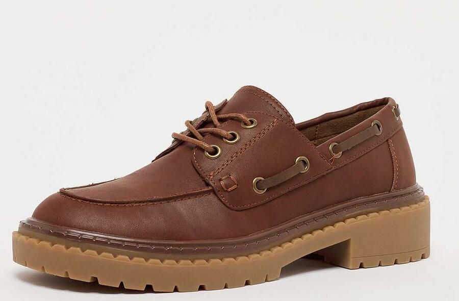 Decibel Lumya Boat Shoe Women Slides & Sandalen bruin Schoenen