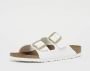 Birkenstock Arizona Grote Gesp Patent Witte Slippers Birko Flor Patent Streetwear - Thumbnail 202