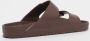 Birkenstock Chocoladebruine Dubbele Band Sandalen Brown Unisex - Thumbnail 43