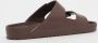 Birkenstock Chocoladebruine Dubbele Band Sandalen Brown Unisex - Thumbnail 47