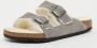 Birkenstock Arizona Shearling Slippers Stone Coin Narrow fit | Grijs | Suède - Thumbnail 198