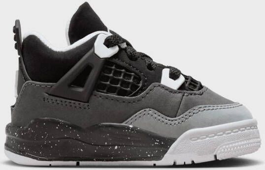 Jordan 4 Retro (TD) Basketball in zwart formaten: 18.5