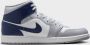 Jordan Herenschoenen Air 1 Mid White Wolf Grey Midnight Navy- Heren White Wolf Grey Midnight Navy - Thumbnail 6