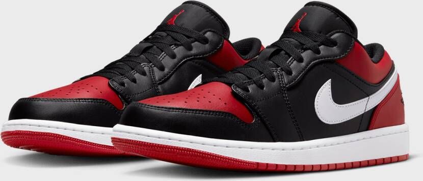 Jordan Air 1 Low Basketball Schoenen black gym red white maat: 42.5 beschikbare maaten:42.5 44.5 45