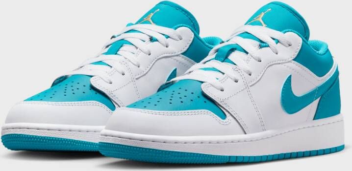 Jordan Air 1 Low (gs) Basketball Schoenen white celestial gold aquatone maat: 36 beschikbare maaten:36.5 37.5 38.5