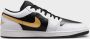 Jordan Nike Air 1 Low White Black Gold Sneakers Heren Doos Zonder Deksel - Thumbnail 3