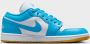 Nike Air Jordan 1 Low Dark Powder Blue Sneaker Unisex Wit Blauw - Thumbnail 3