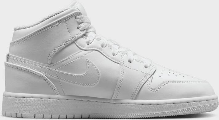 Nike Air Jordan 1 Mid (GS) Triple White 554725 - Foto 3