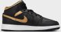 Jordan Air 1 Mid Junior Black White Metallic Gold Black White Metallic Gold - Thumbnail 10