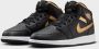 Jordan Air 1 Mid Junior Black White Metallic Gold Black White Metallic Gold - Thumbnail 12