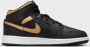 Jordan Air 1 Mid Junior Black White Metallic Gold Black White Metallic Gold - Thumbnail 7