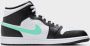 Jordan 1 Nike Air Mid Green Glow Sneakers Mannen Wit Zwart Green Glow Doos zonder deksel - Thumbnail 12