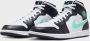 Jordan 1 Nike Air Mid Green Glow Sneakers Mannen Wit Zwart Green Glow Doos zonder deksel - Thumbnail 14