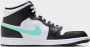 Jordan 1 Nike Air Mid Green Glow Sneakers Mannen Wit Zwart Green Glow Doos zonder deksel - Thumbnail 9