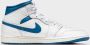Jordan Air 1 Mid SE Heren Sneakers Schoenen Leer Wit-Blauw FN5215 - Thumbnail 7