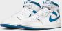 Jordan Air 1 Mid SE Heren Sneakers Schoenen Leer Wit-Blauw FN5215 - Thumbnail 9