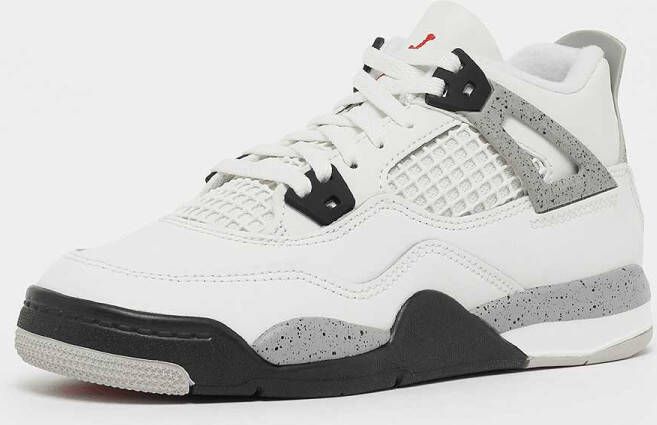 Jordan Air 4 Retro OG "White Cement" (PS) Basketball in wit formaten: 29.5