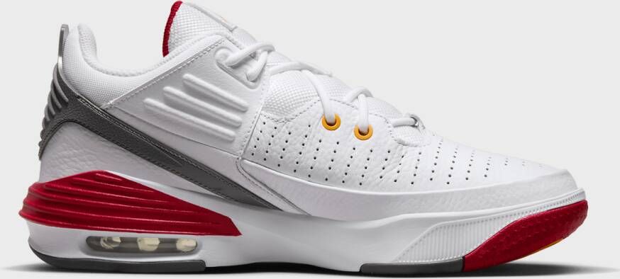 Jordan Max Aura 5 Basketball Schoenen white vivid orange cardinal red maat: 41 beschikbare maaten:41 45 46