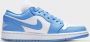Jordan 1 Low Dames Schoenen Blauw Maat: 38.5 Leer Synthetisch Foot Locker - Thumbnail 8