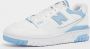 New Balance 550 Witte Universiteitsblauwe Sneakers White Dames - Thumbnail 14