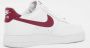 Nike Rode Air Force 1 Logo Sneakers Wit Heren - Thumbnail 6