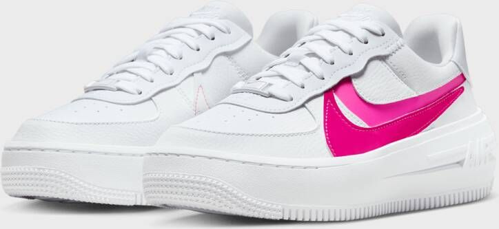 Nike Wmns Air Force 1 Platform Basketball Schoenen white fierce pink fireberry maat: 38 beschikbare maaten:36.5 38 39 40 41 - Foto 4