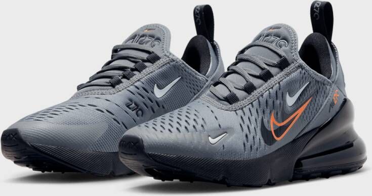 Nike Air Max 270 (gs) Running Schoenen smoke grey black bright mandarin maat: 36 beschikbare maaten:36