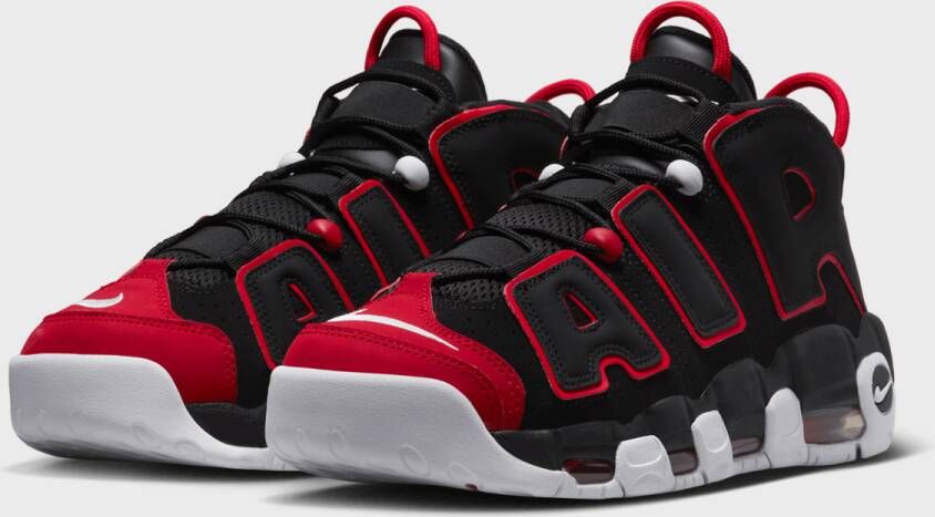 Nike Air More Uptempo '96 Basketball Schoenen black black university red white maat: 44 beschikbare maaten:44 45 46