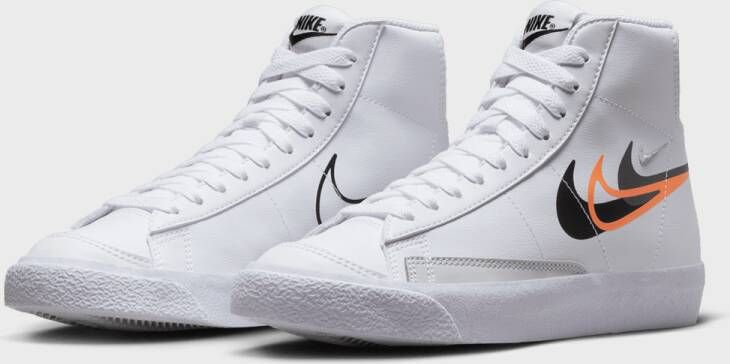Nike Blazer Mid Next Nature (gs) Basketball Schoenen white black bright mandarin medium ash maat: 36 beschikbare maaten:36 39