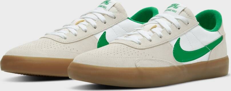 Nike SB Heritage Vulc Skate Schoenen summit white lucky green white maat: 41 beschikbare maaten:41 42 43 44 45 46