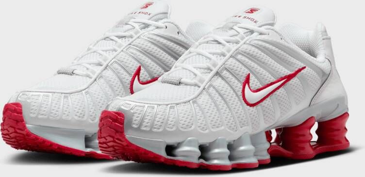 Nike Wmns Shox Tl Sneakers Dames platinum tint white gym red maat: 36.5 beschikbare maaten:36.5 37.5 38.5 39