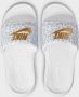 Nike Dierenprint Slide Slippers Wit Goud Grijs White Dames - Thumbnail 23