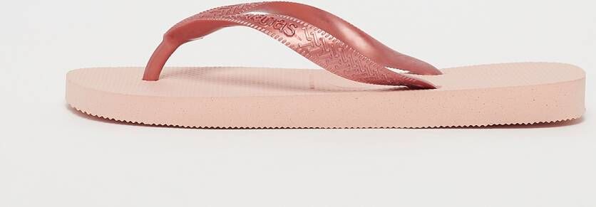 Dames Schoenen voor voor Platte schoenen voor Sandalen en teenslippers Havaianas Top Tiras in het Roze 