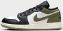 Jordan Air 1 Low Junior Black Medium Olive White Black Medium Olive White - Thumbnail 3