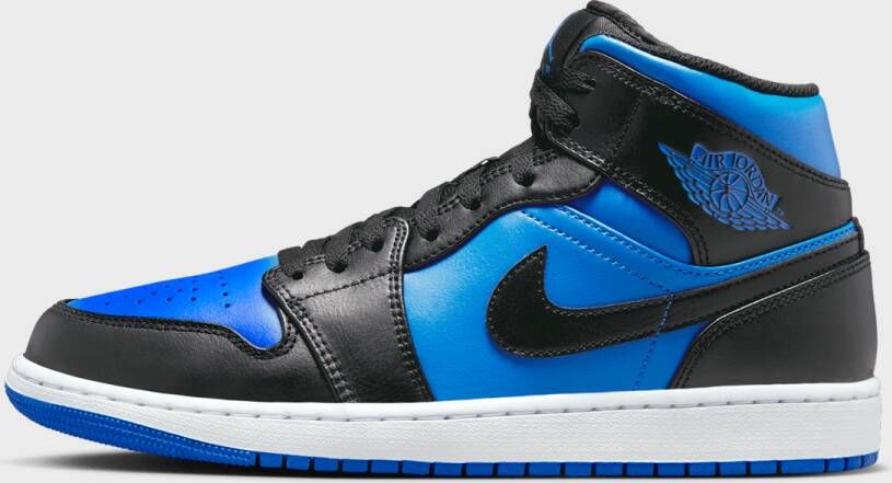 Jordan Air 1 Mid 1 Schoenen black royal blue black white maat: 41 beschikbare maaten:41 42.5 43 44.5 45 46