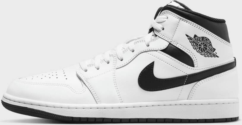 Jordan Air 1 Mid 1 Schoenen white black white black maat: 47.5 beschikbare maaten:41 42.5 43 44.5 45 46 47.5 40.5