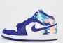 Jordan Geometrische Mid Sneakers Gratis Verzending Blauw Dames - Thumbnail 3