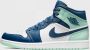 Nike Air Jordan 1 Mid Mystic Navy Mint Foam Blauw Heren - Thumbnail 3