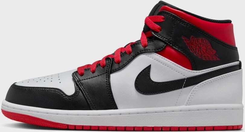 Jordan Air 1 Mid Basketball Schoenen white gym red black maat: 42.5 beschikbare maaten:42.5 44.5 45 - Foto 3