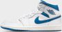 Jordan Air 1 Mid SE Heren Sneakers Schoenen Leer Wit-Blauw FN5215 - Thumbnail 10