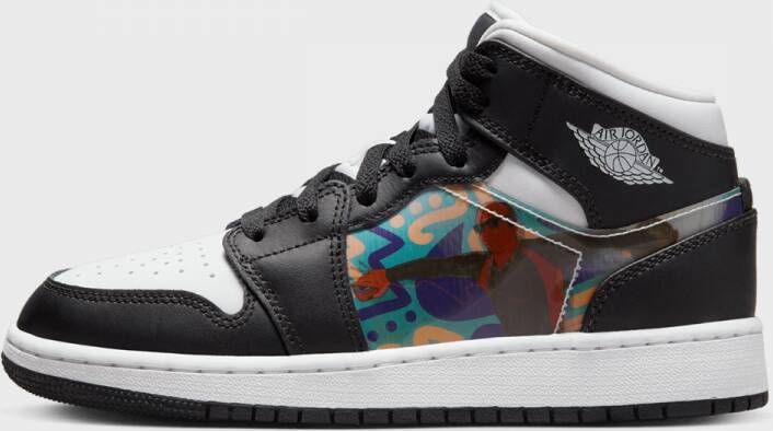 Jordan Air 1 Mid(Gs ) Black Dark Concord New Emerald Schoenmaat 36+ Shoes grade school DR9495 001 - Foto 5