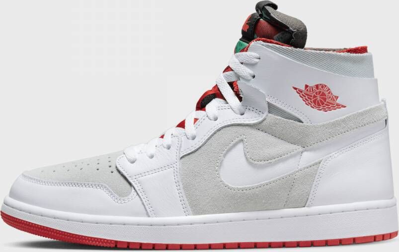 Jordan Air 1 Zoom Air Cmft White True Red Light Silver Dark Concord Schoenmaat 45 1 2 Sneakers CT0978 100 - Foto 3