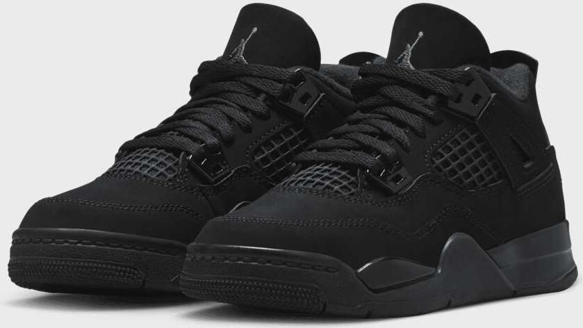 Jordan 4 Retro (PS) Unisex Basketball zwart Schoenen - Foto 4