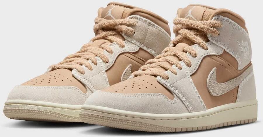 Jordan Air  1 Mid Se hemp lt orewood brn sail Women Basketball wit Schoenen - Foto 3