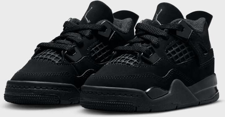 Jordan Air 4 Retro "Black Cat" (TD) Unisex Basketball zwart Schoenen - Foto 4