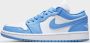 Jordan 1 Low Dames Schoenen Blauw Maat: 38.5 Leer Synthetisch Foot Locker - Thumbnail 3